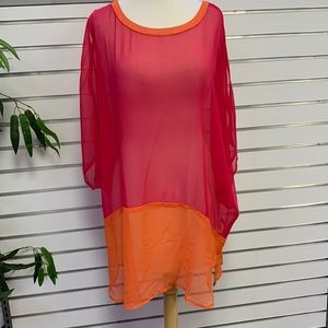Brazen Pink and Orange Coverup